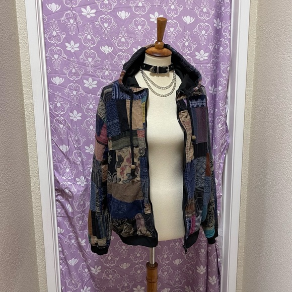 🌈 Lovely bohemian Vintage patchwork jacket - Picture 3 of 11